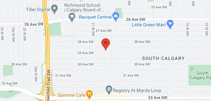 map of 2114 29 Avenue SW